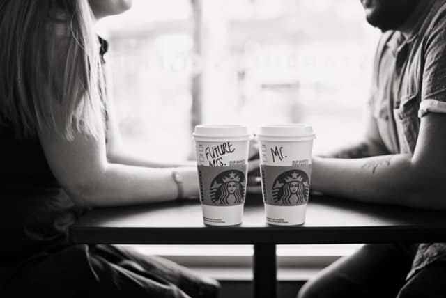 New Jersey Bride Courtney Nick Starbucks Lovers Proposal