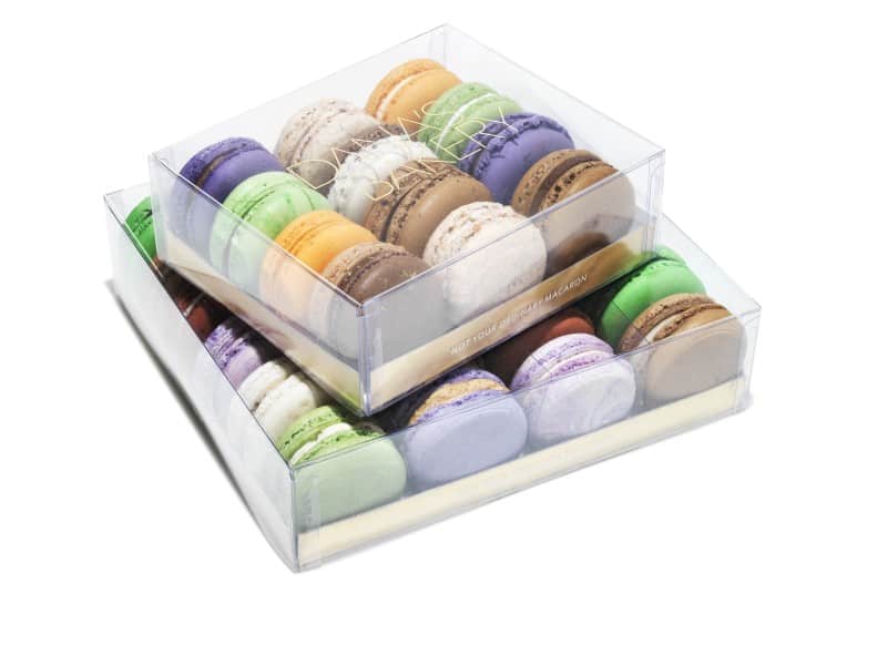 Boxed Macarons for your bridal shower.