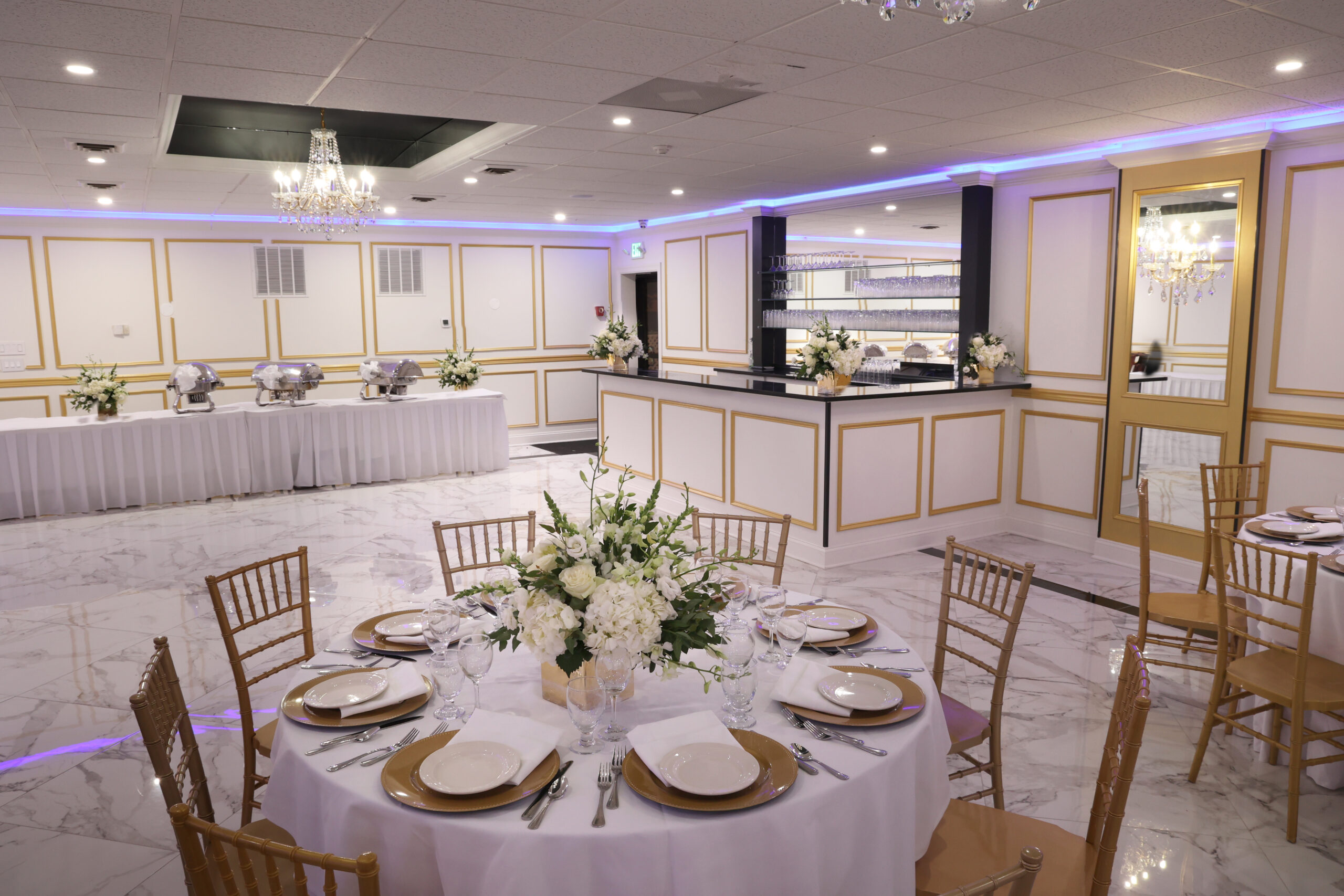 Inside the Gran Centurions, a wedding venue in New Jersey.