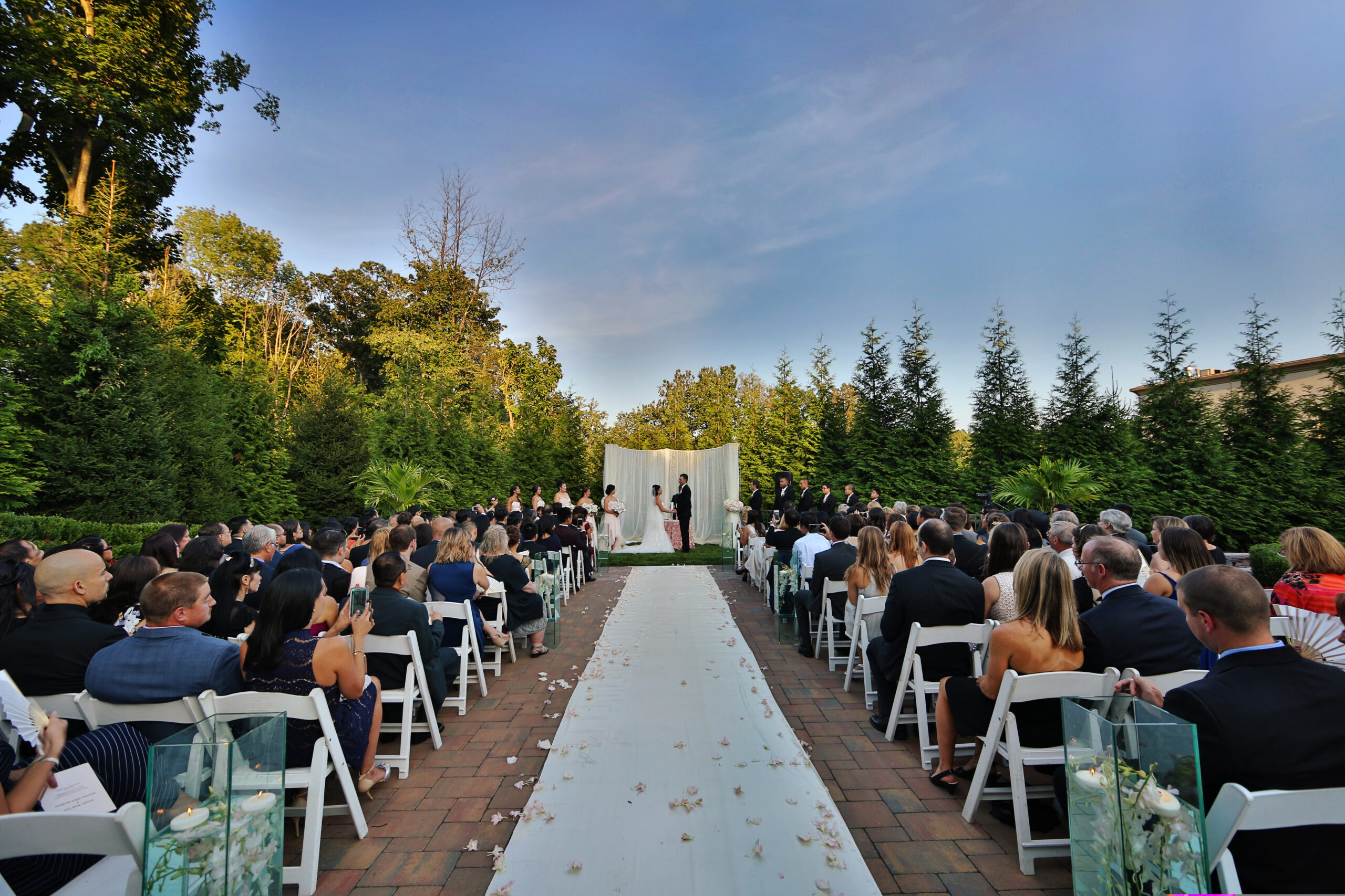 The outdoor ceremony area at the Grove NJ. 