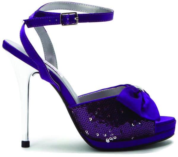 purple wedding heels for bride