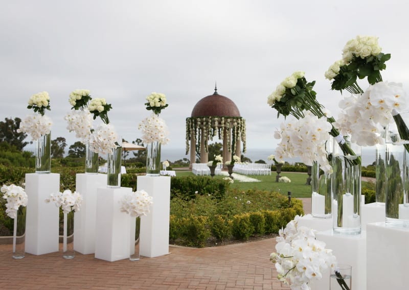 Over the top wedding flowers are a requirement of many celebrity brides. New Jersey Bride.