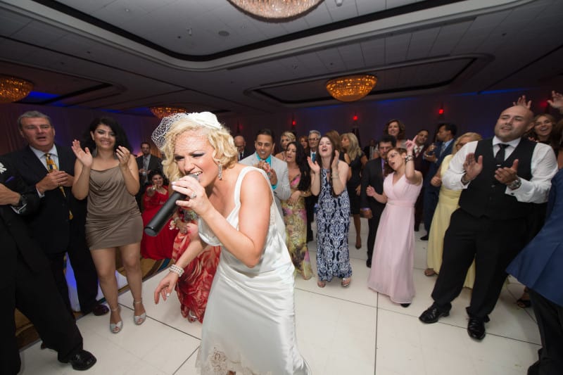 New Jersey Bride—Bride singing: Tami and Arial at Teaneck Marriott at Glenpointe. Dave Shay Photography. 